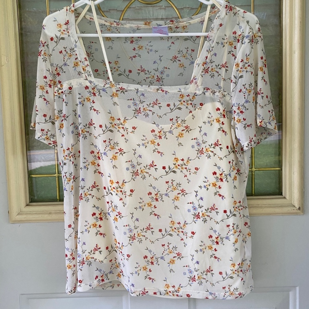 Sheer Top Floral